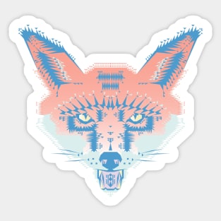 Geometric Fox (pastel) Sticker